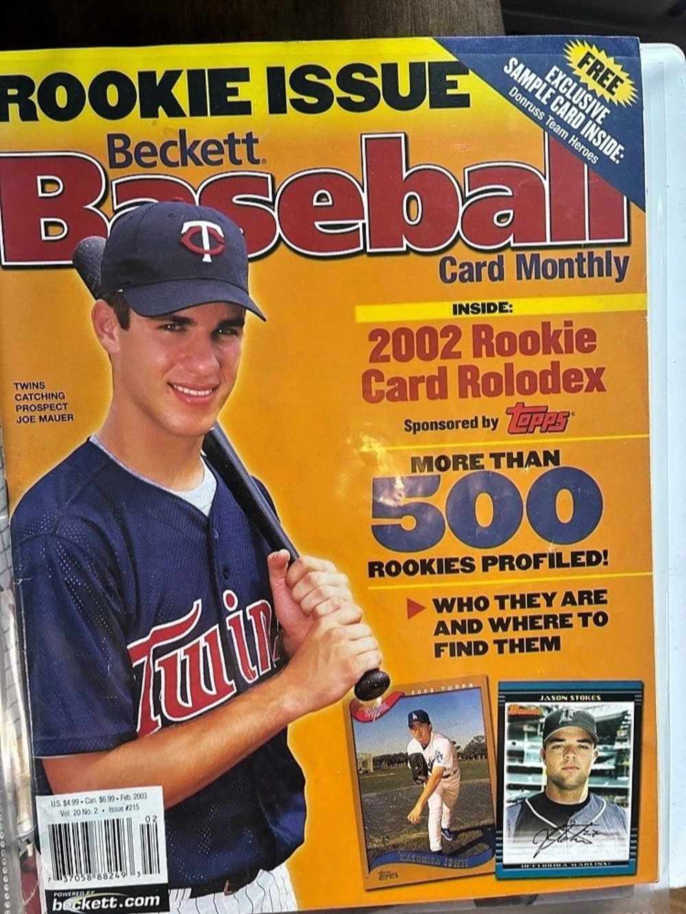 Beckett Baseball Card Monthly Issue #215 Magazine